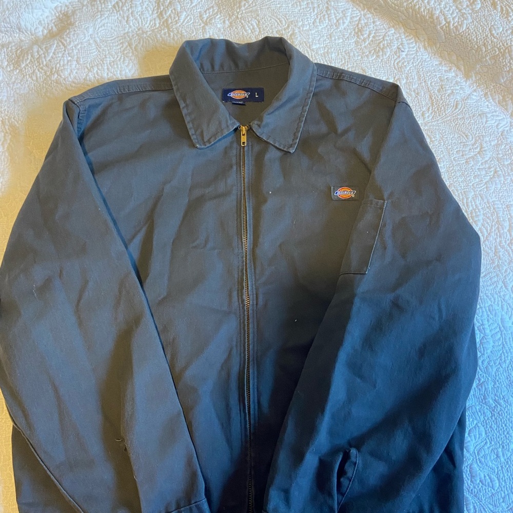 Dickies Men's Dark Blue Zip-Up Work Jacket